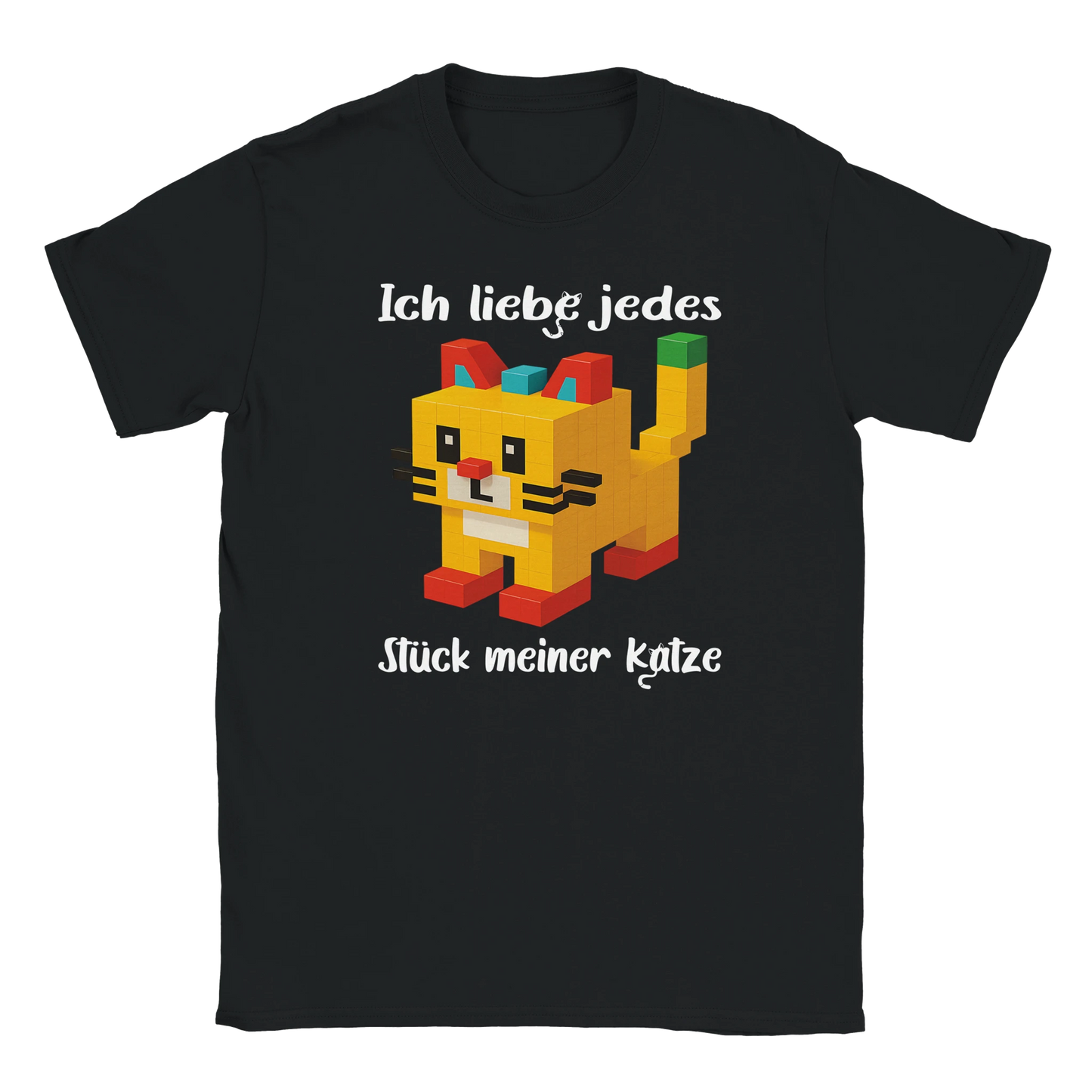 T-Shirt - Ich liebe jedes Stück meiner Katze - Unisex - Katze Schwarz