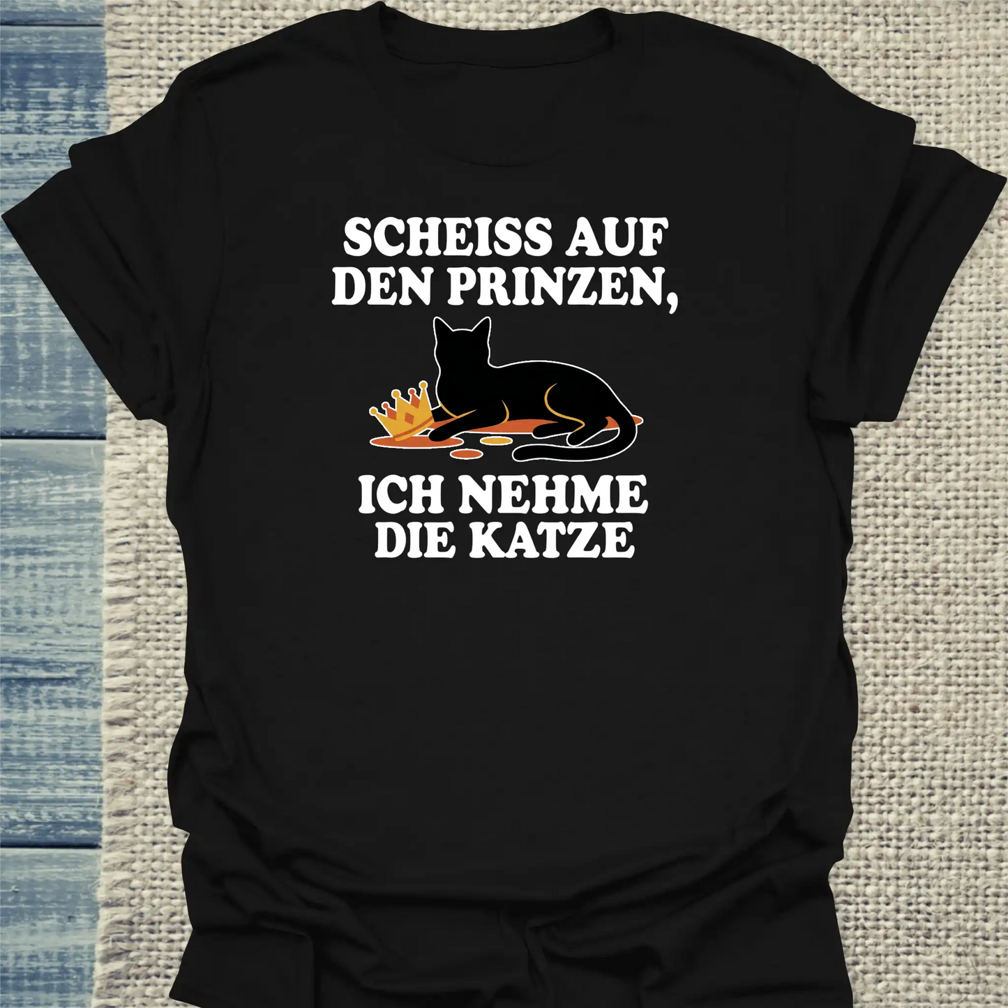 T-Shirt - Ich nehme die Katze - Unisex - Katze Schwarz