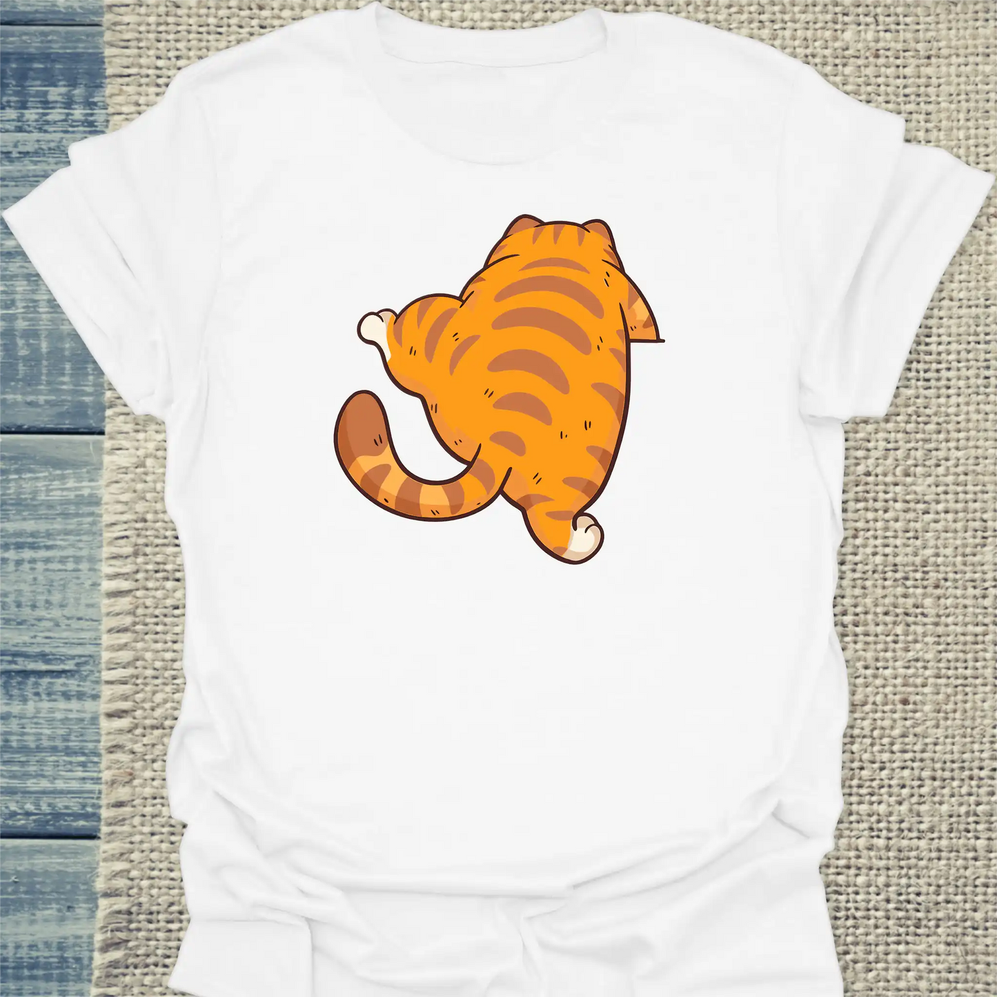 T-Shirt - Ich schaff das - Unisex - Katze, Orange Weiß