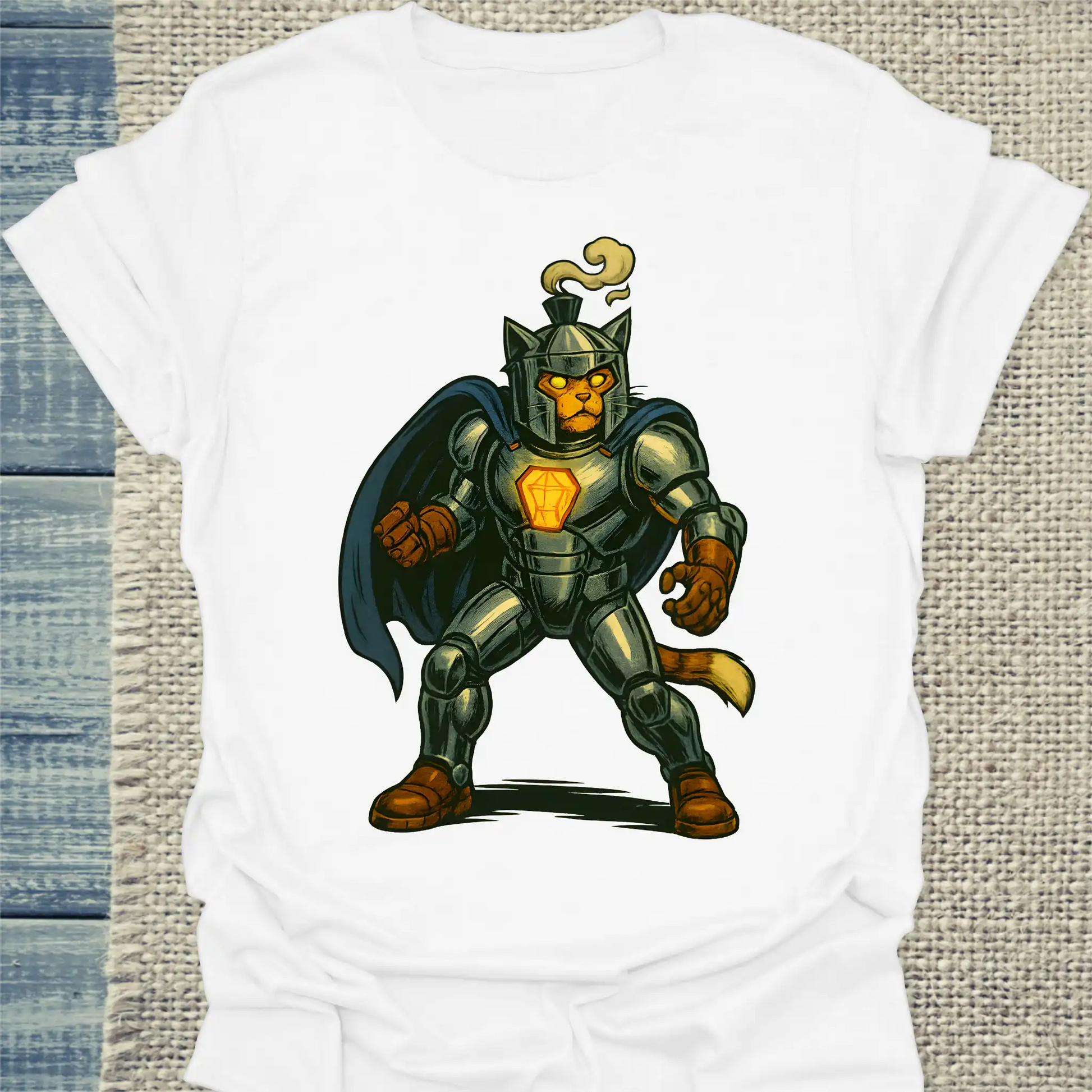 T-Shirt - Iron Purr - Superpfoten - Unisex - Superpfoten Weiß