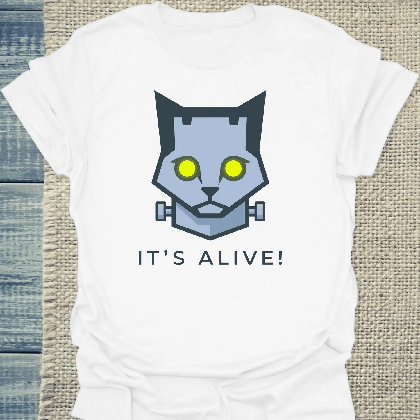 T-Shirt - Its Alive! - Unisex - Katze Weiß