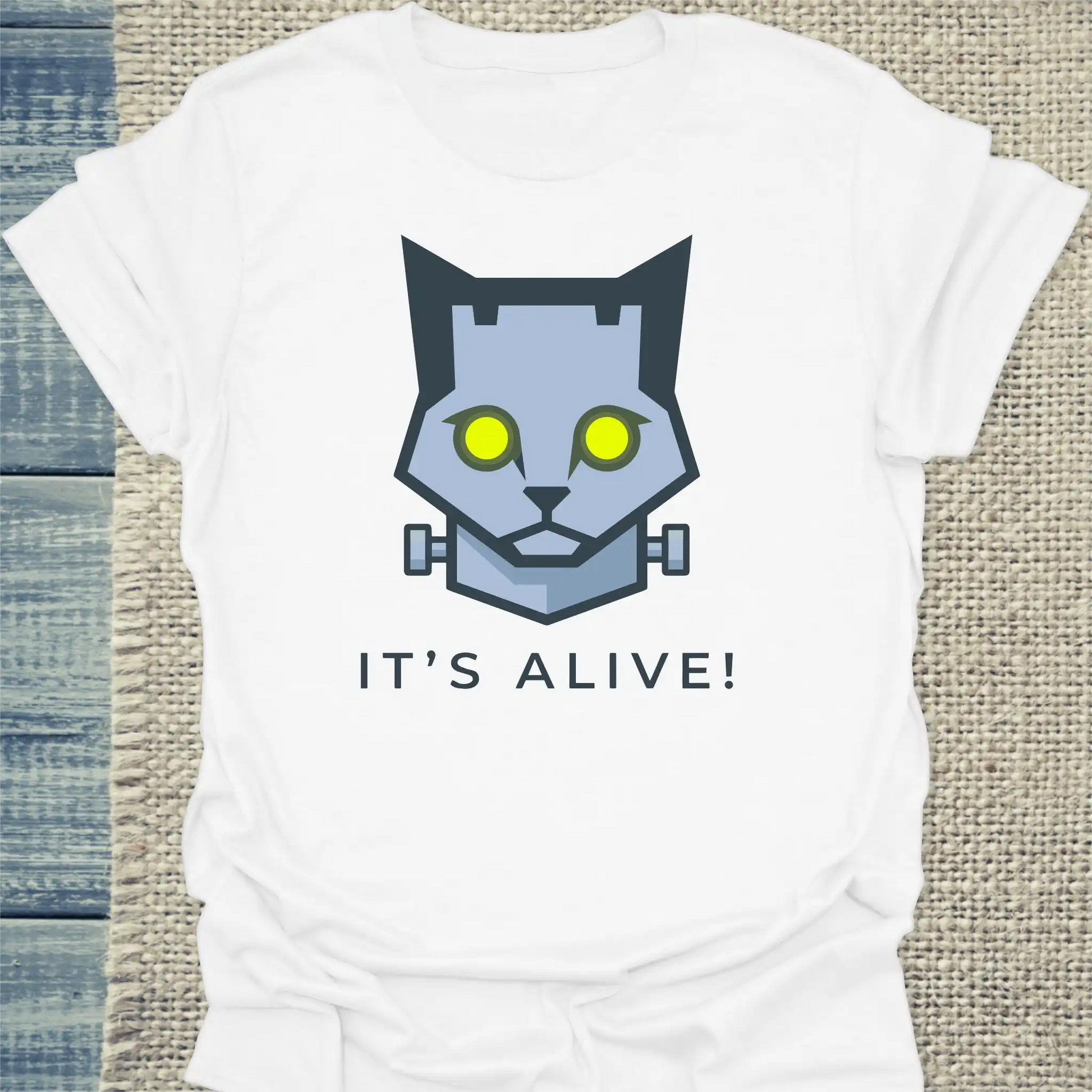 T-Shirt - Its Alive! - Unisex - Katze Weiß