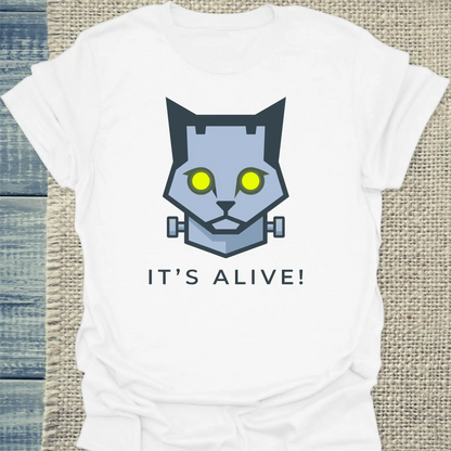 T-Shirt - Its Alive! - Unisex - Katze Weiß