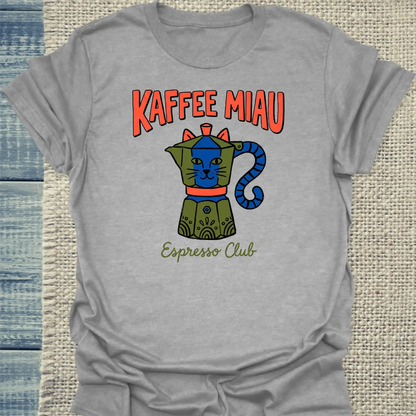 T-Shirt - KaffeeMiau Espresso Club - Unisex - Kaffee Grau