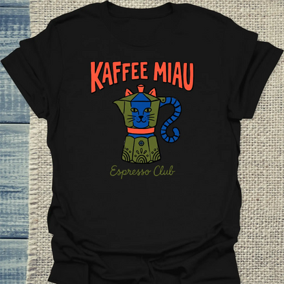 T-Shirt - KaffeeMiau Espresso Club - Unisex - Kaffee Schwarz