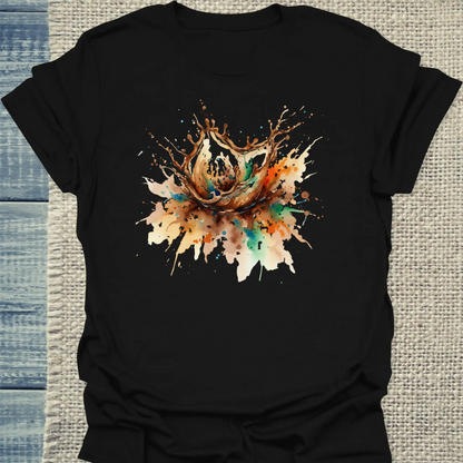 T-Shirt - Kaffeespritzer - Unisex - Kaffee Schwarz