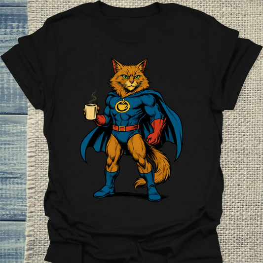 T-Shirt - Kapt’n Koffein - Superpfoten - Unisex - Superpfoten Schwarz