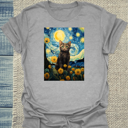 T-Shirt - Katze Gogh - Unisex - Katze Grau