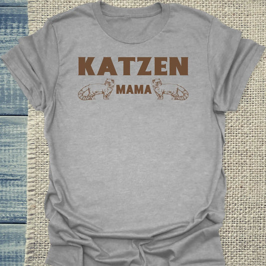 T-Shirt - Katzen Mama - Unisex - Katze Grau