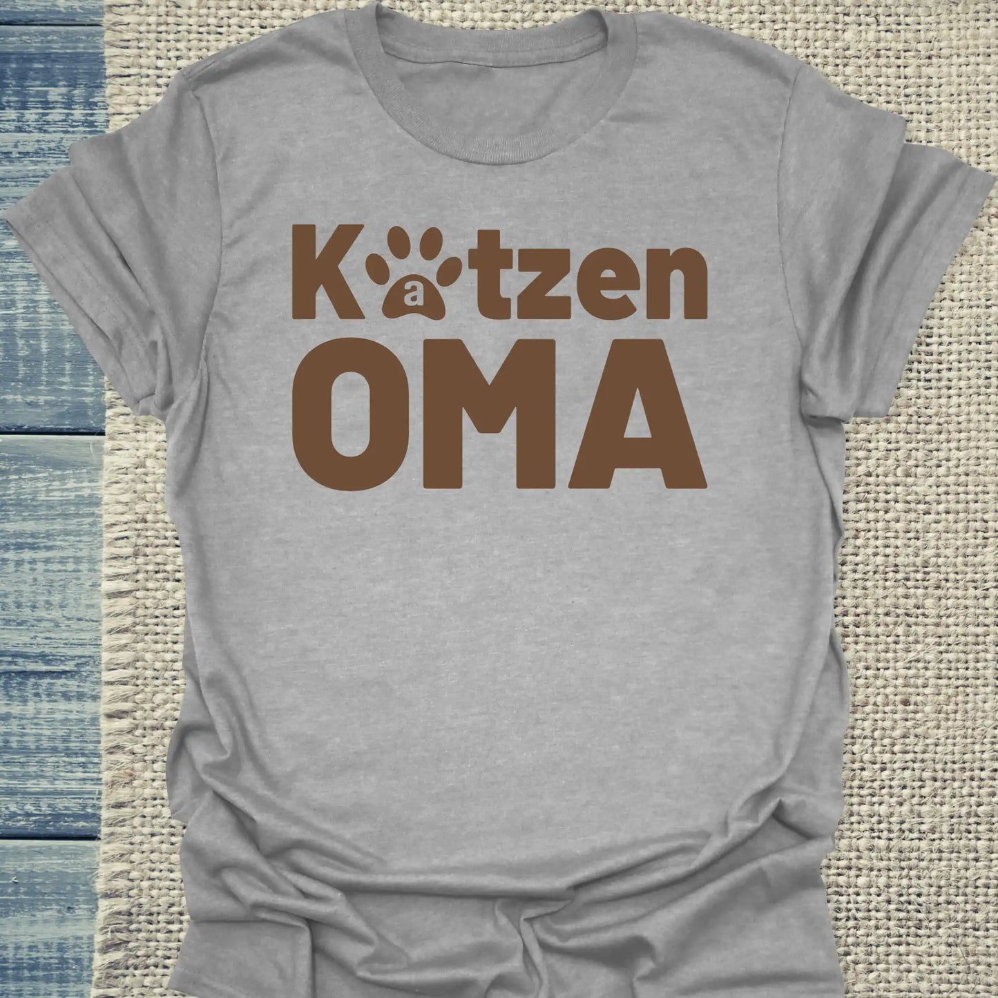 T-Shirt - Katzen Oma - Unisex - Katze Grau