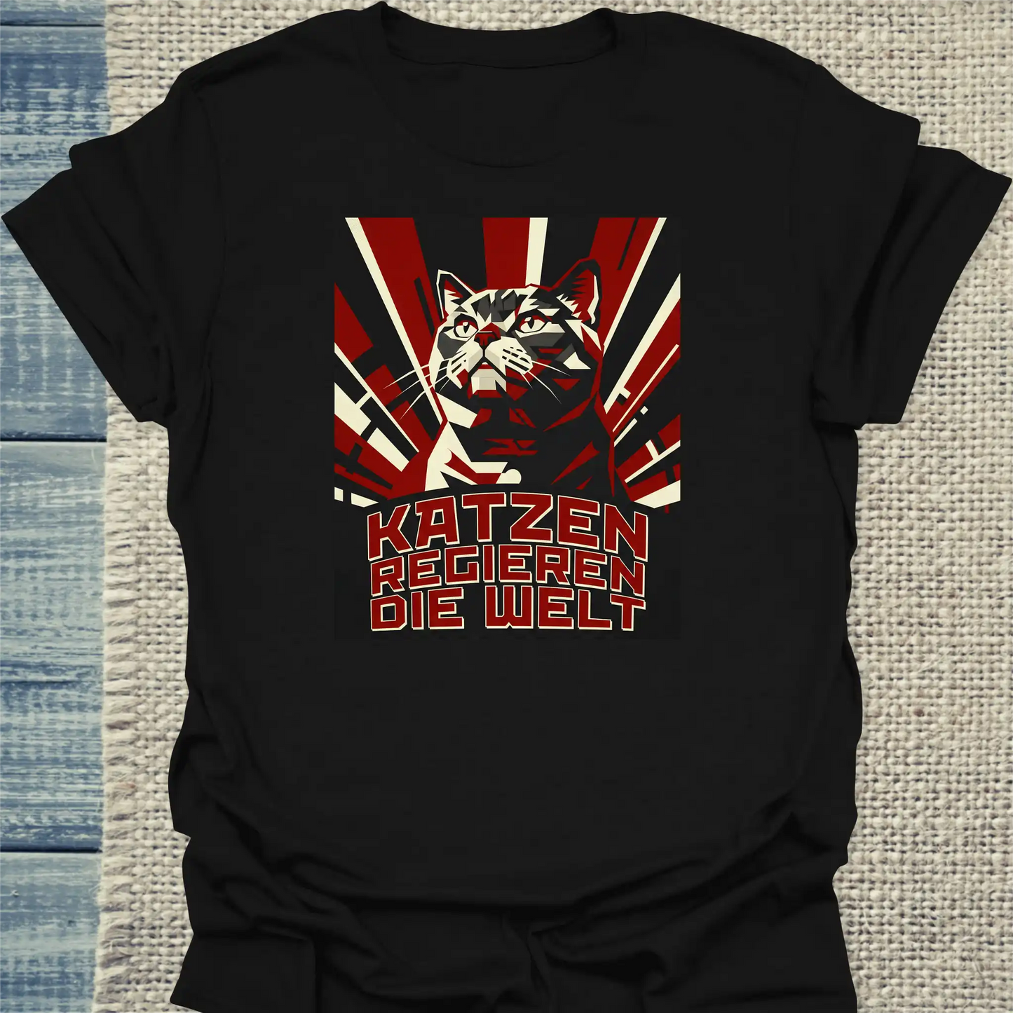 T-Shirt - Katzen regieren die Welt - Unisex - Katze Schwarz