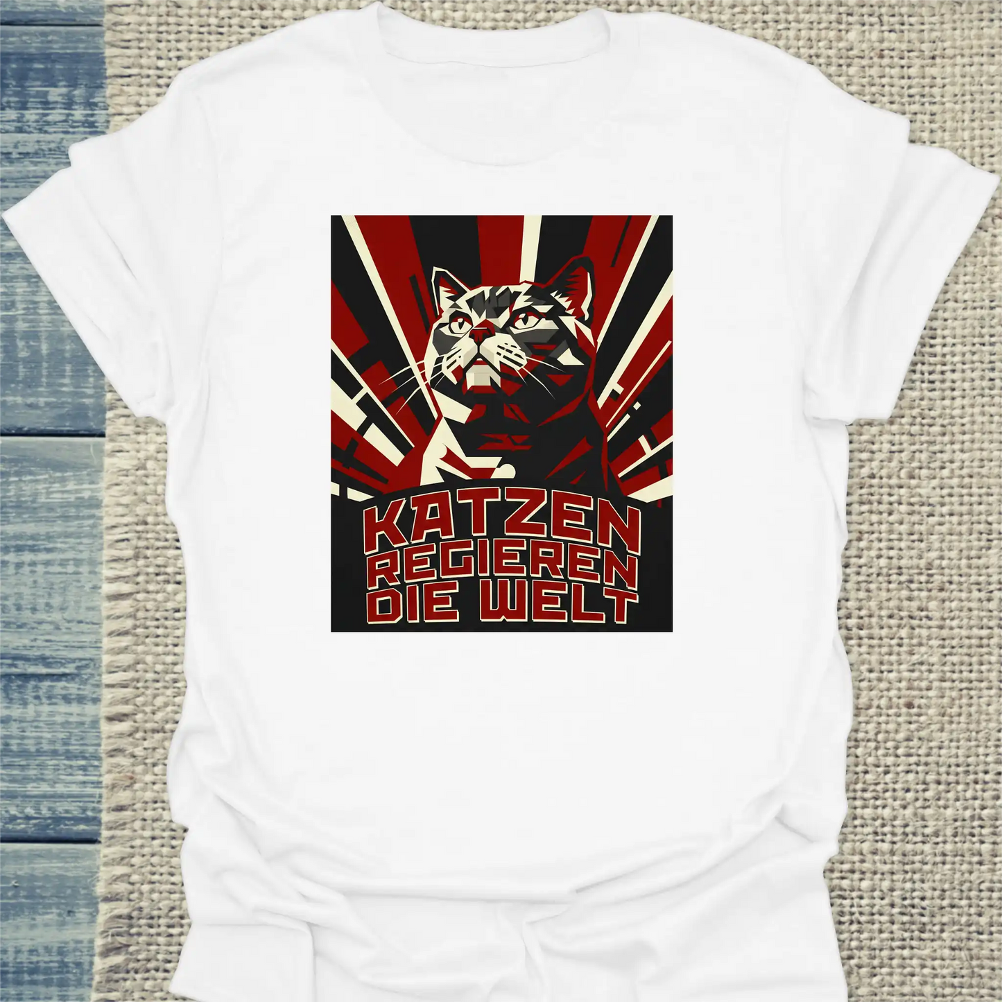 T-Shirt - Katzen regieren die Welt - Unisex - Katze Weiß
