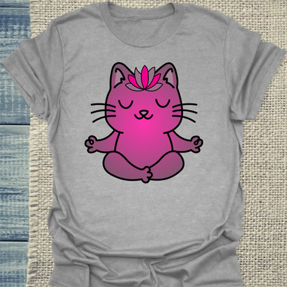 T-Shirt - Katzen-Yoga - Unisex - Katze Grau