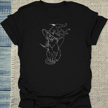 T-Shirt - Katzenhexe - Unisex - Katze, Halloween Schwarz