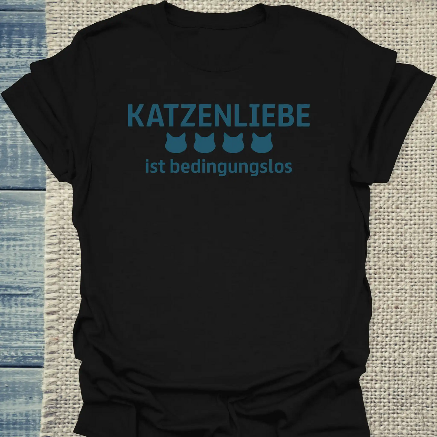 T-Shirt - Katzenliebe - Unisex - Katze Schwarz
