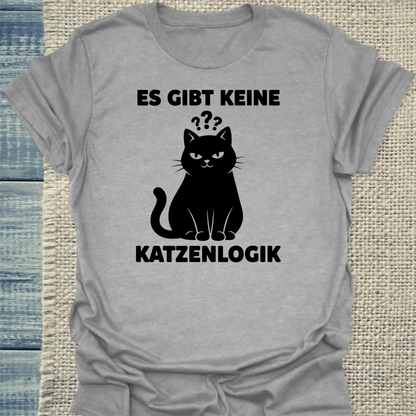 T-Shirt - Katzenlogik - Unisex - Katze Grau