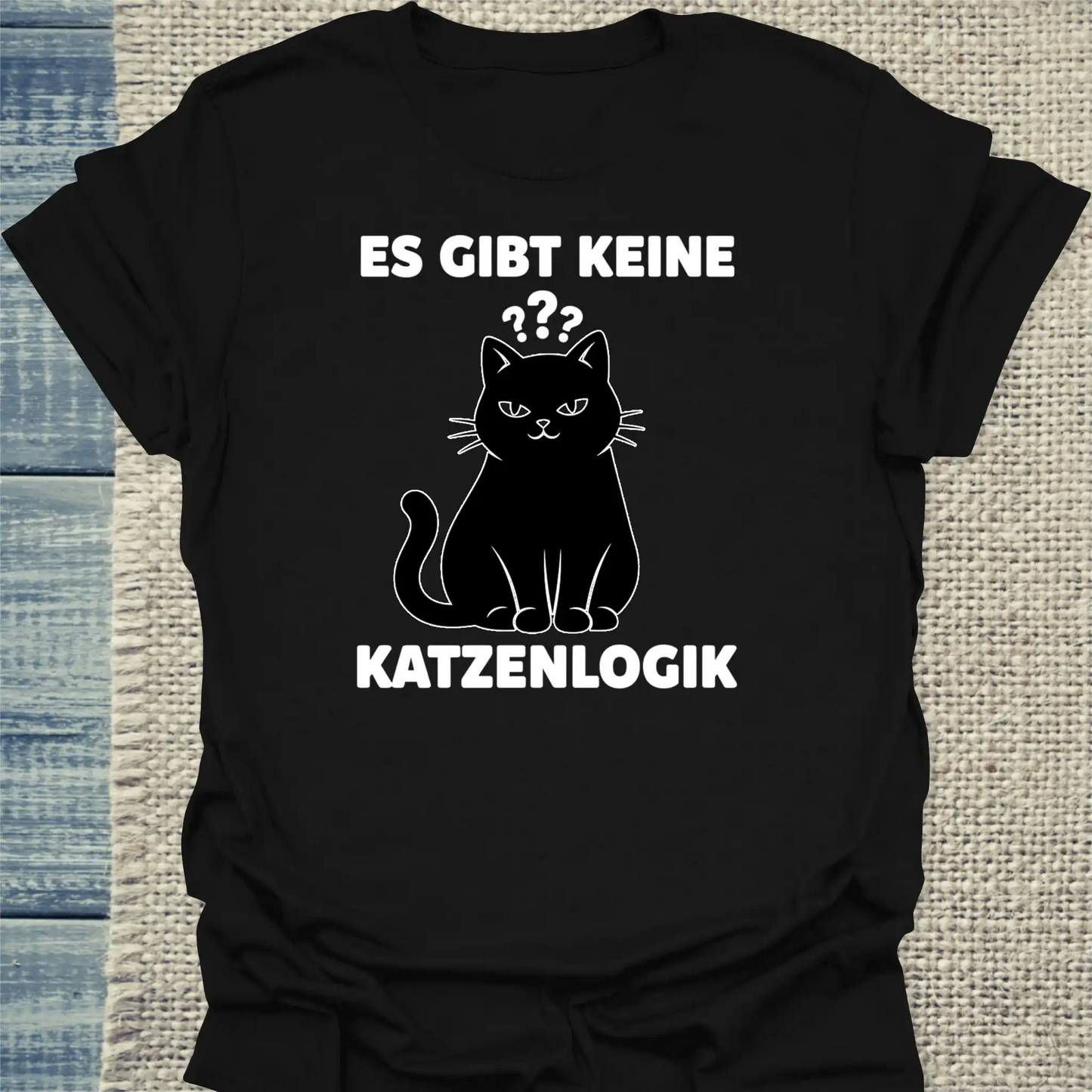 T-Shirt - Katzenlogik - Unisex - Katze Schwarz