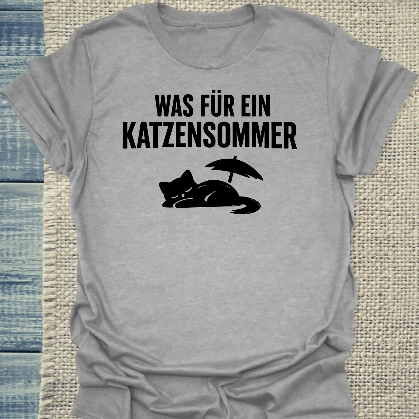 T-Shirt - Katzensommer - Unisex - Katze Grau