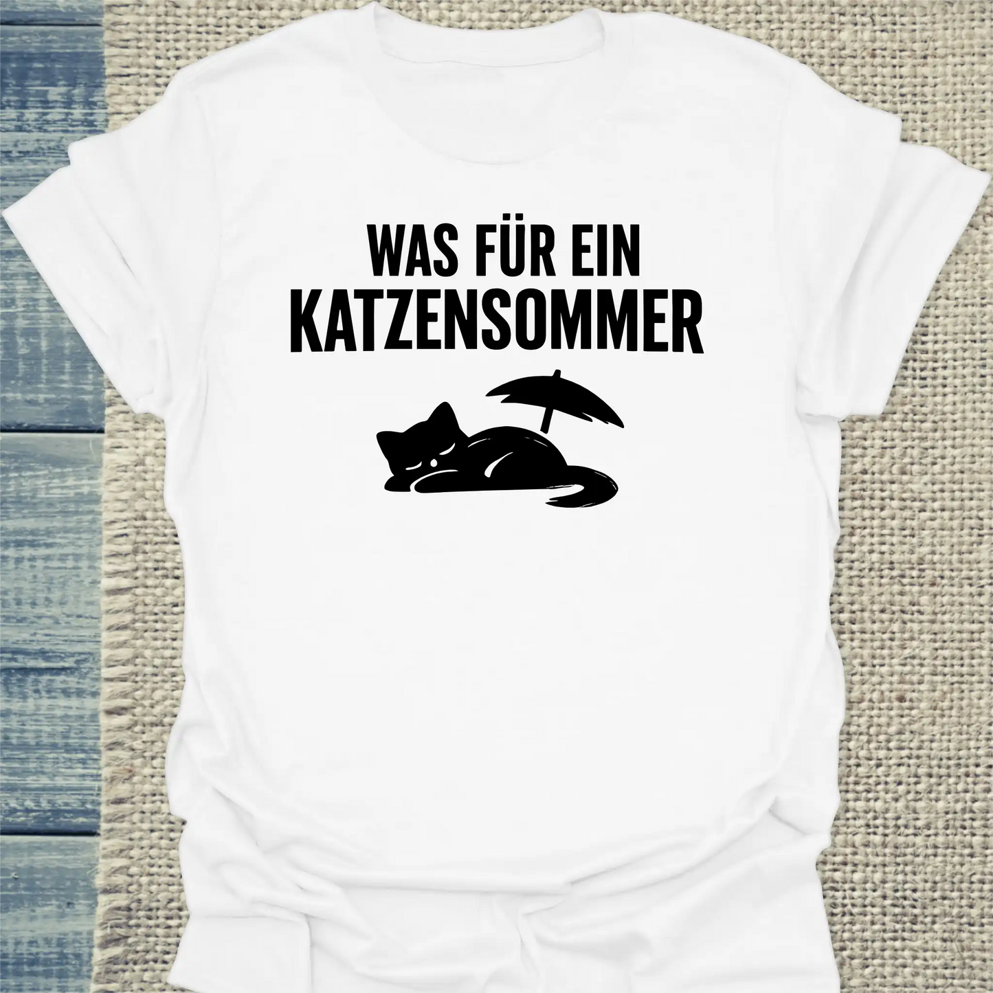 T-Shirt - Katzensommer - Unisex - Katze Weiß