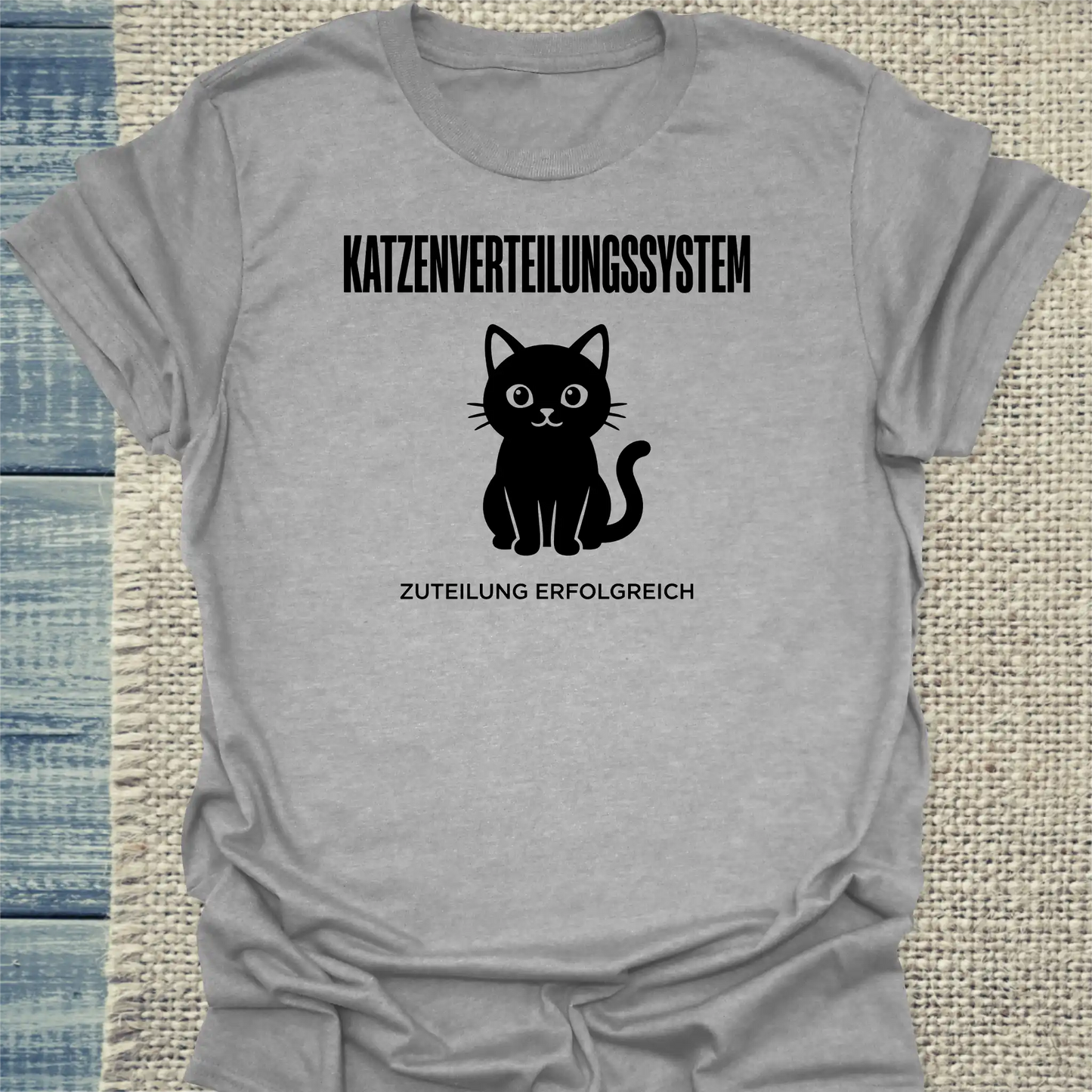 T-Shirt - Katzenverteilungssystem - Unisex - Katze Grau