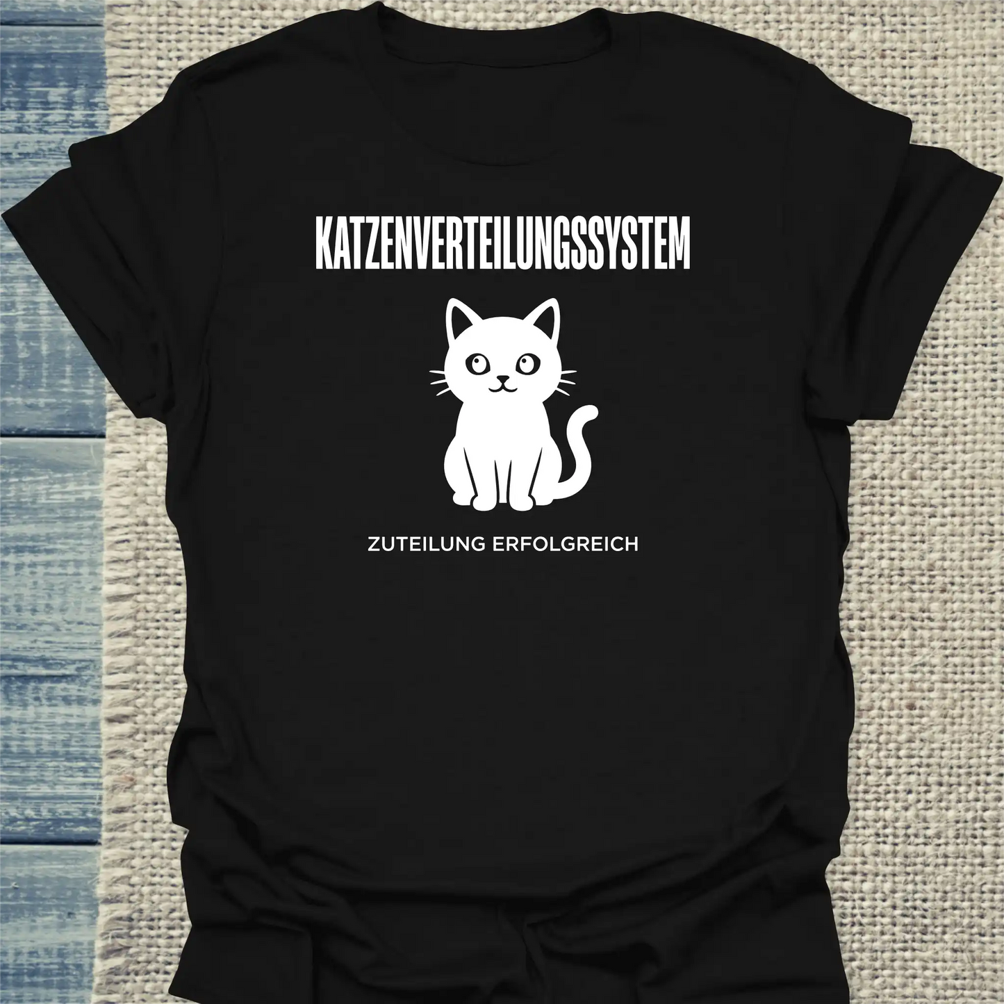 T-Shirt - Katzenverteilungssystem - Unisex - Katze Schwarz