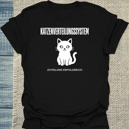 T-Shirt - Katzenverteilungssystem - Unisex - Katze Schwarz