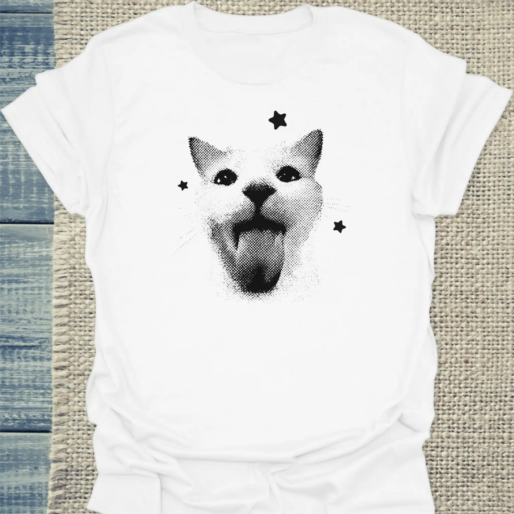 T-Shirt - Katzenzunge - Unisex - Katze Weiß