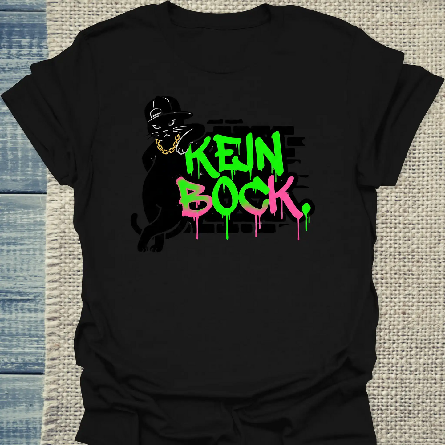 T-Shirt - Kein Bock - Unisex - Katze Schwarz