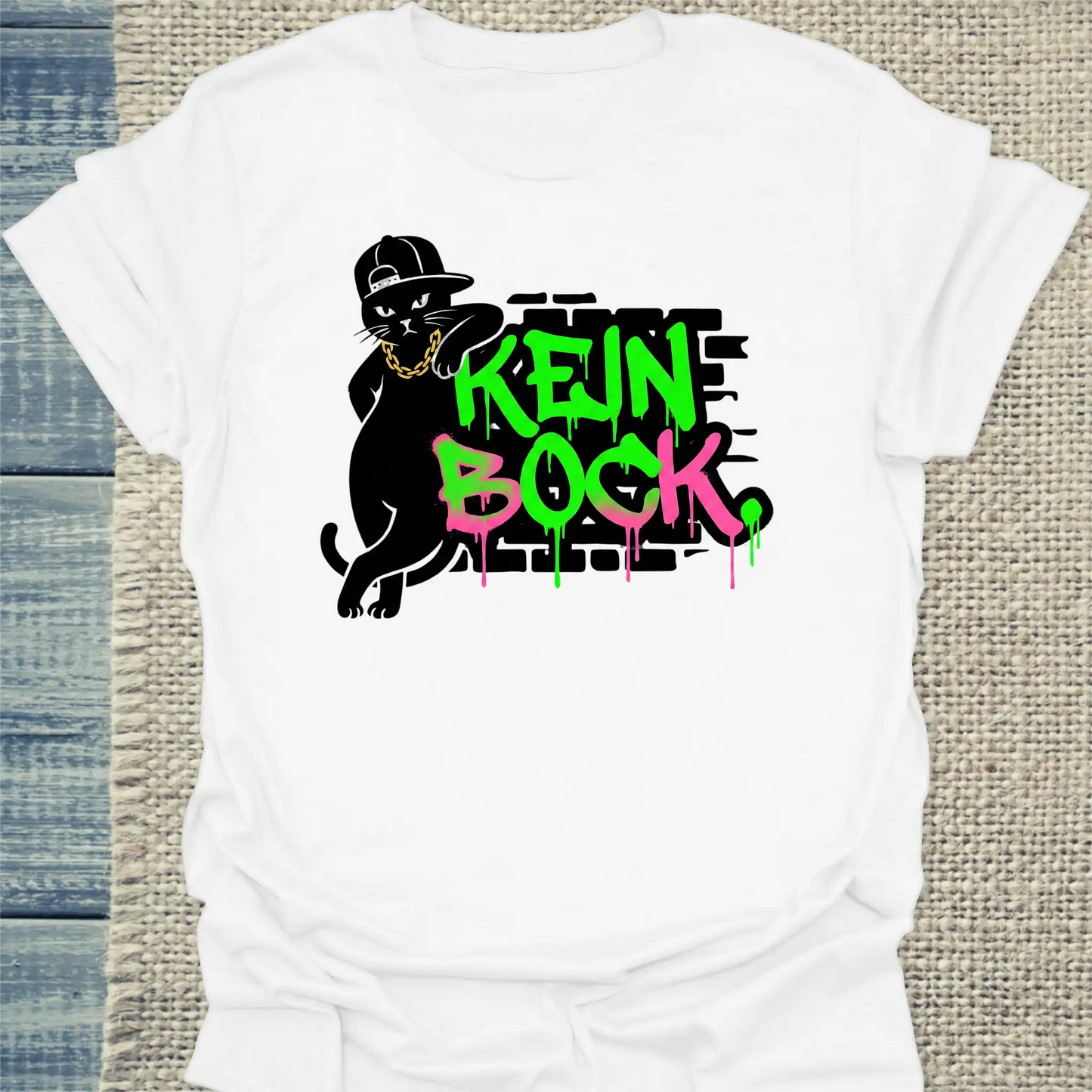 T-Shirt - Kein Bock - Unisex - Katze Weiß
