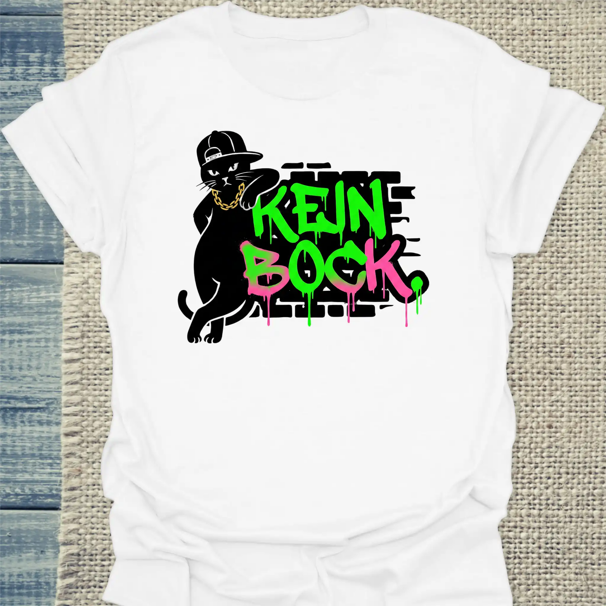 T-Shirt - Kein Bock - Unisex - Katze Weiß
