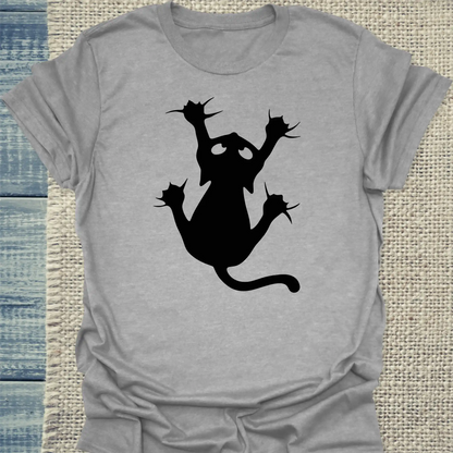 T-Shirt - Klammerkatze - Unisex - Katze Grau
