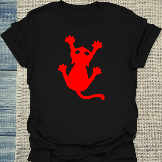 T-Shirt - Klammerkatze Neon Flare - Unisex - Katze Schwarz