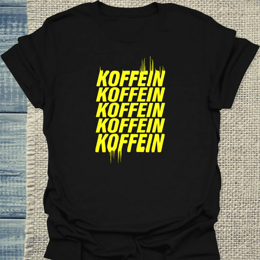 T-Shirt - Koffeein - Unisex - Kaffee Schwarz