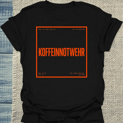 T-Shirt - Koffeinnotwehr - Unisex - Kaffee Schwarz