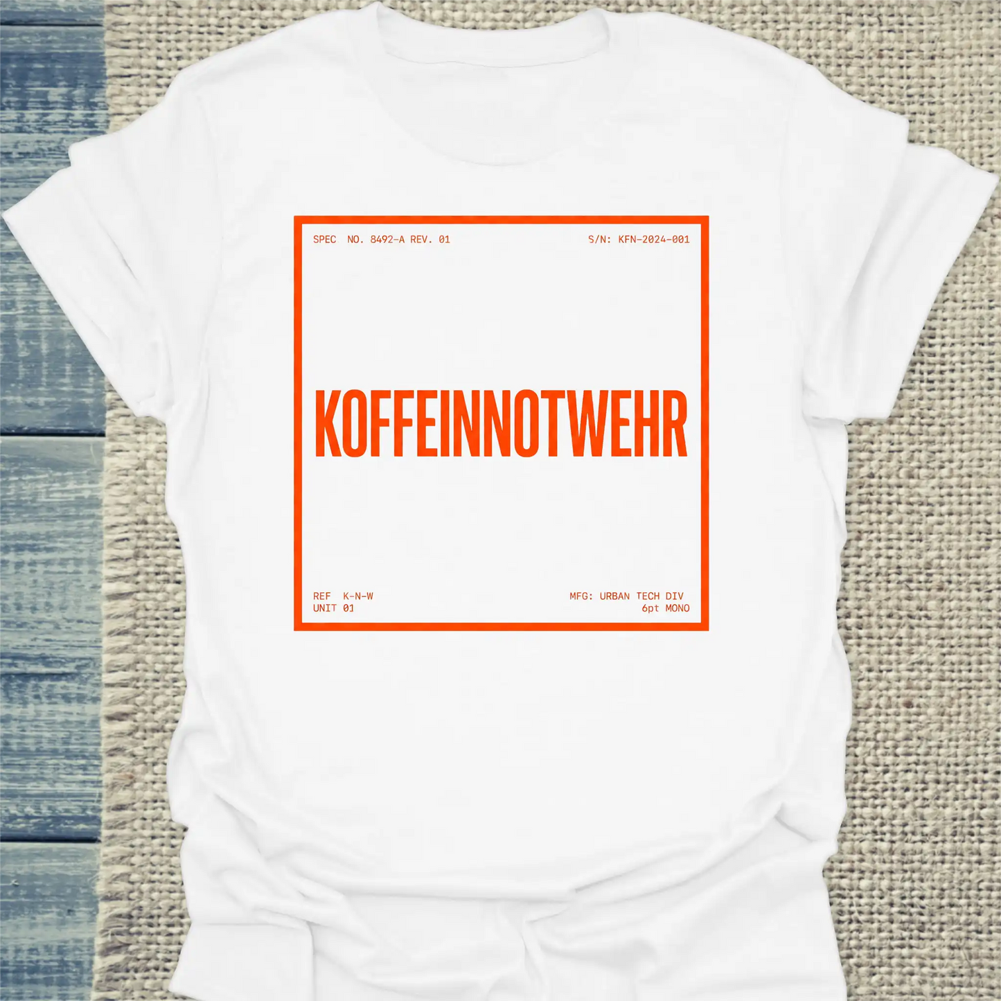 T-Shirt - Koffeinnotwehr - Unisex - Kaffee Weiß