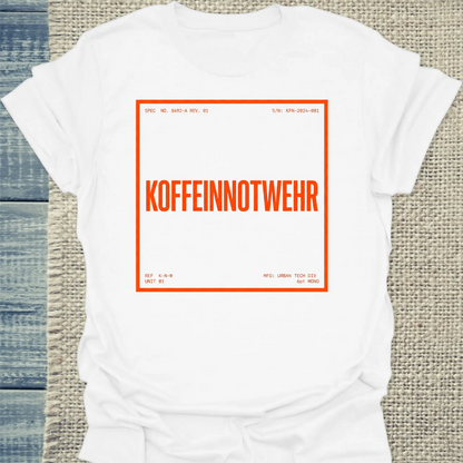 T-Shirt - Koffeinnotwehr - Unisex - Kaffee Weiß
