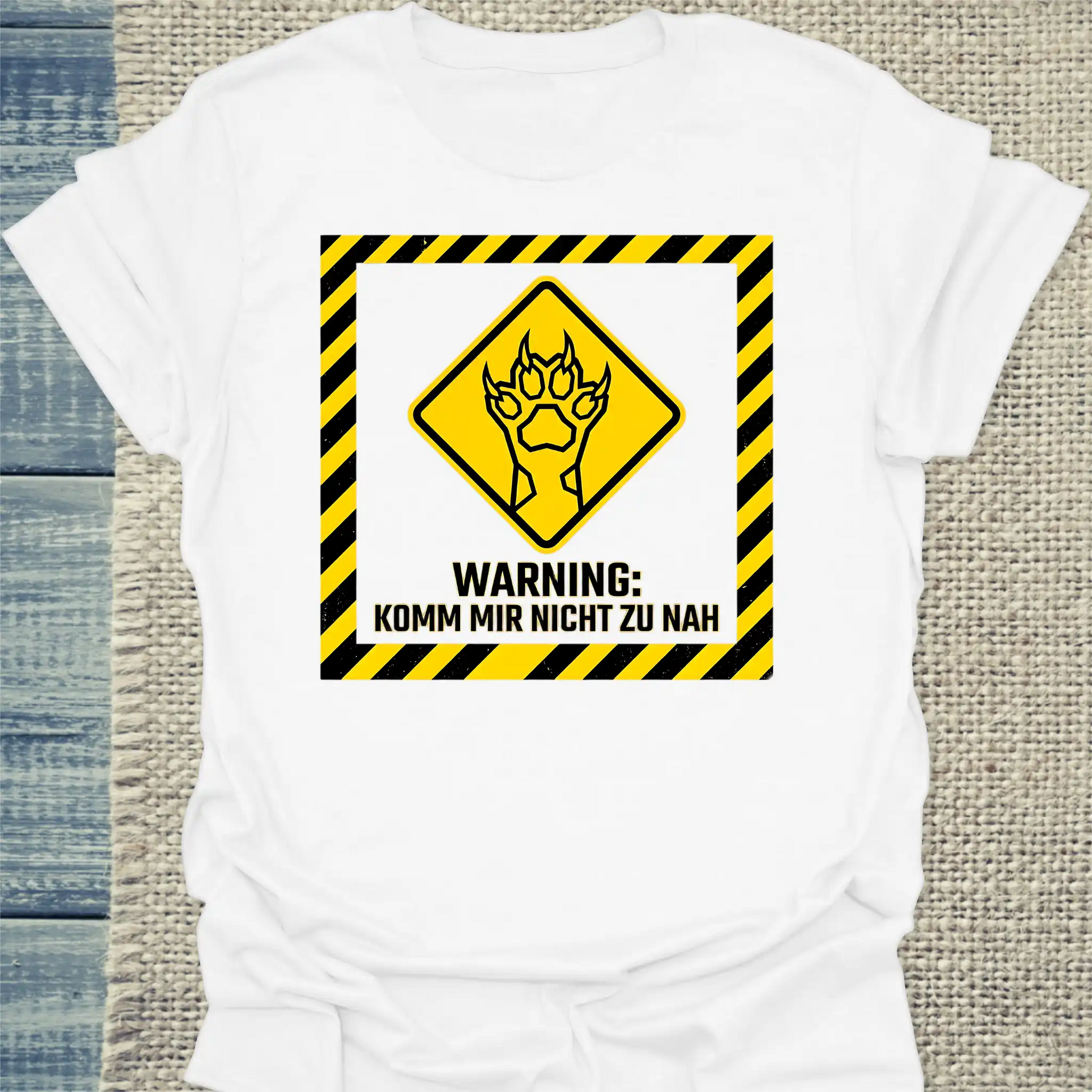 T-Shirt - Komm mir nicht zu nah - Unisex - Katze Weiß