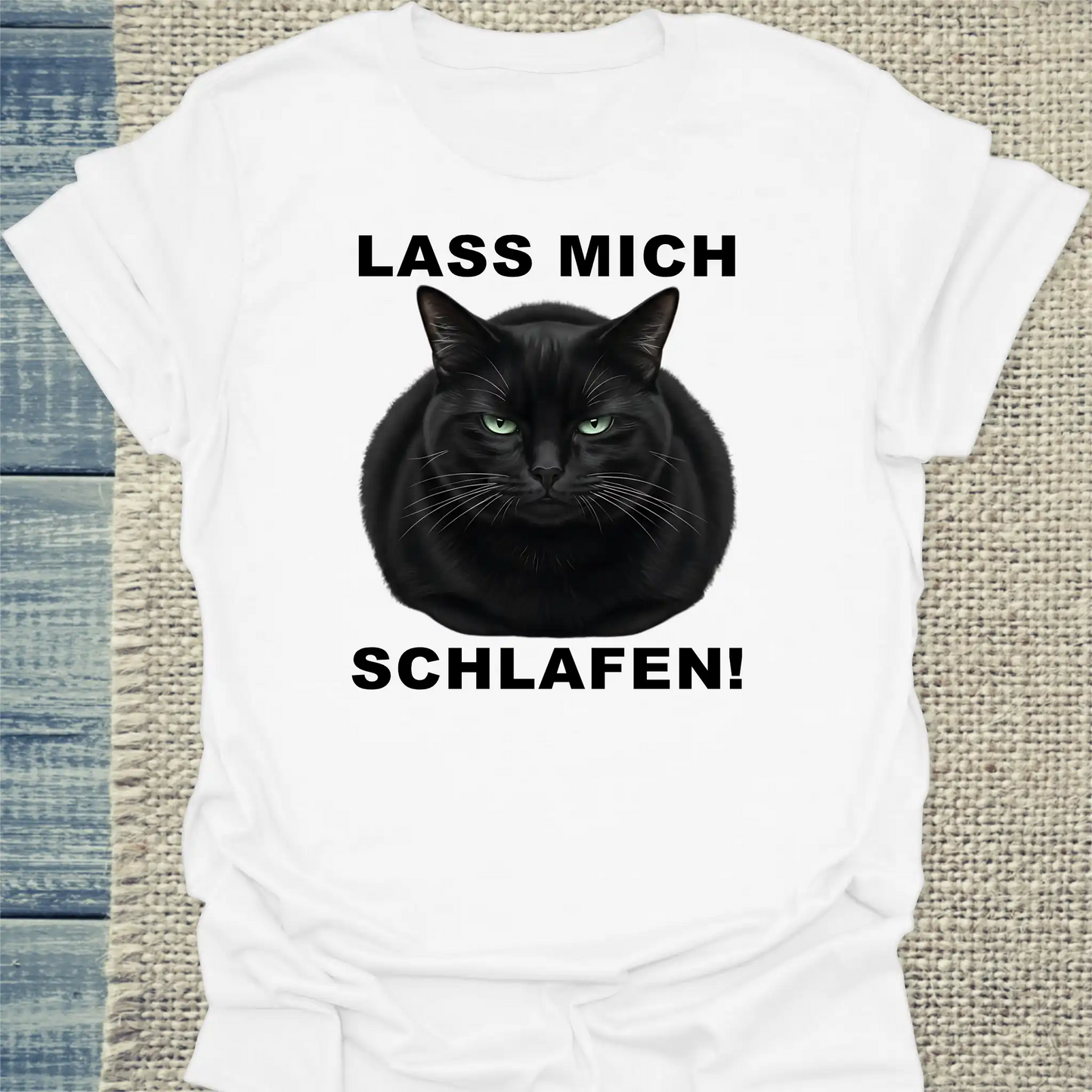 T-Shirt - Lass mich schlafen - Unisex - Katze Weiß