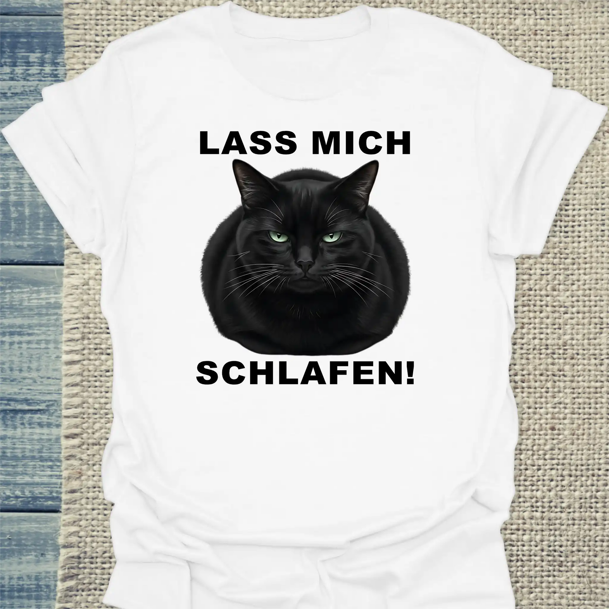 T-Shirt - Lass mich schlafen - Unisex - Katze Weiß