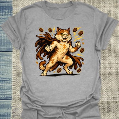 T-Shirt - Latte Lightning - Superpfoten - Unisex - Superpfoten Grau
