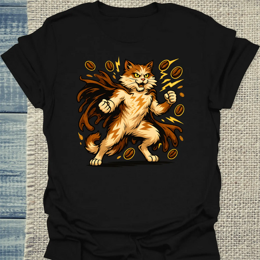 T-Shirt - Latte Lightning - Superpfoten - Unisex - Superpfoten Schwarz