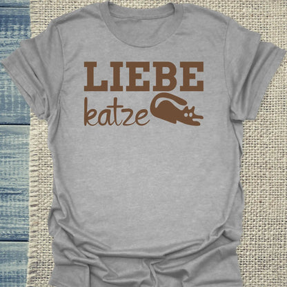 T-Shirt - Liebe Katze - Unisex - Katze Grau