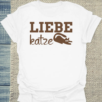 T-Shirt - Liebe Katze - Unisex - Katze Weiß