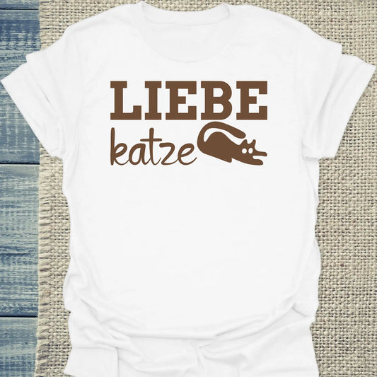 T-Shirt - Liebe Katze - Unisex - Katze Weiß