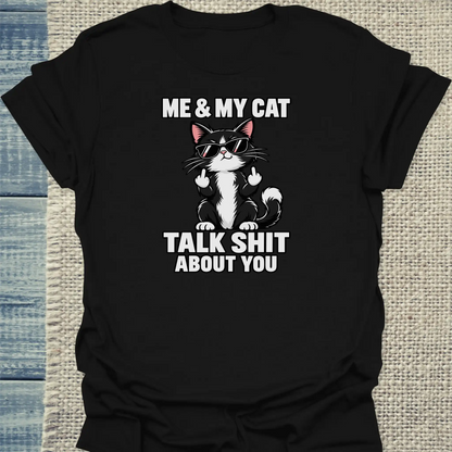 T-Shirt - Me and my Cat - Unisex - Katze Schwarz