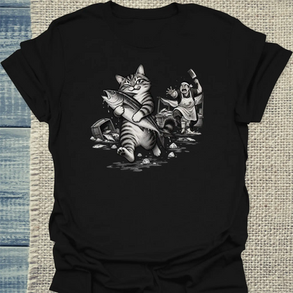 T-Shirt - Mein Fisch - Unisex - Katze Schwarz