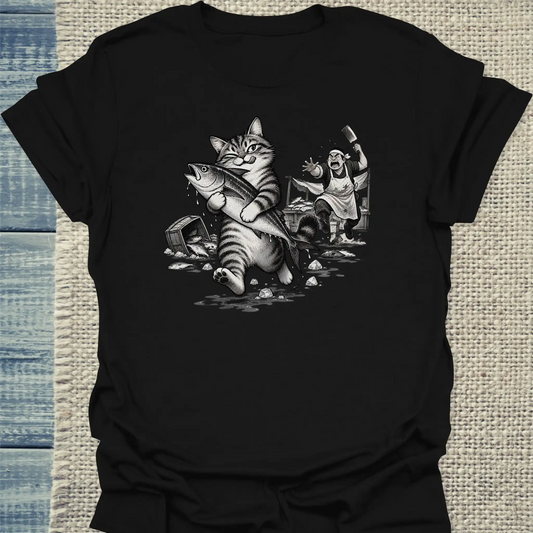 T-Shirt - Mein Fisch - Unisex - Katze Schwarz