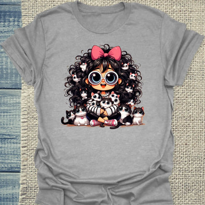 T-Shirt - Meine Katzen - Unisex - Katze, Cat Lady Grau