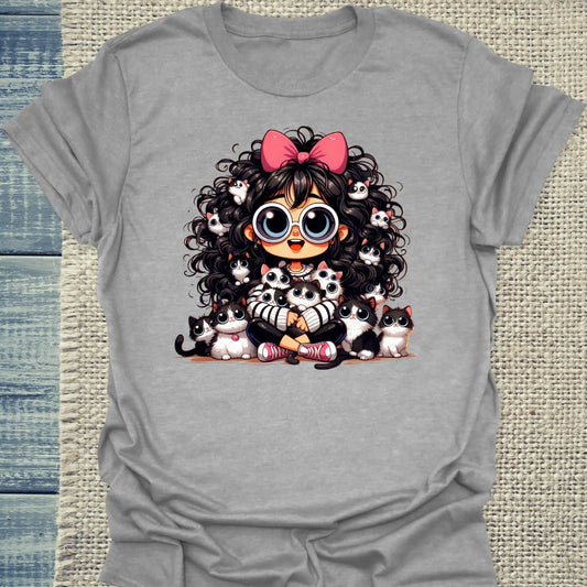 T-Shirt - Meine Katzen - Unisex - Katze, Cat Lady Grau