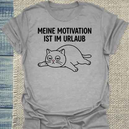 T-Shirt - Meine Motivation - Unisex - Katze Grau